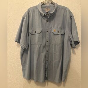Carhartt chambray short sleeve Work Shirt Original Fit 2XL